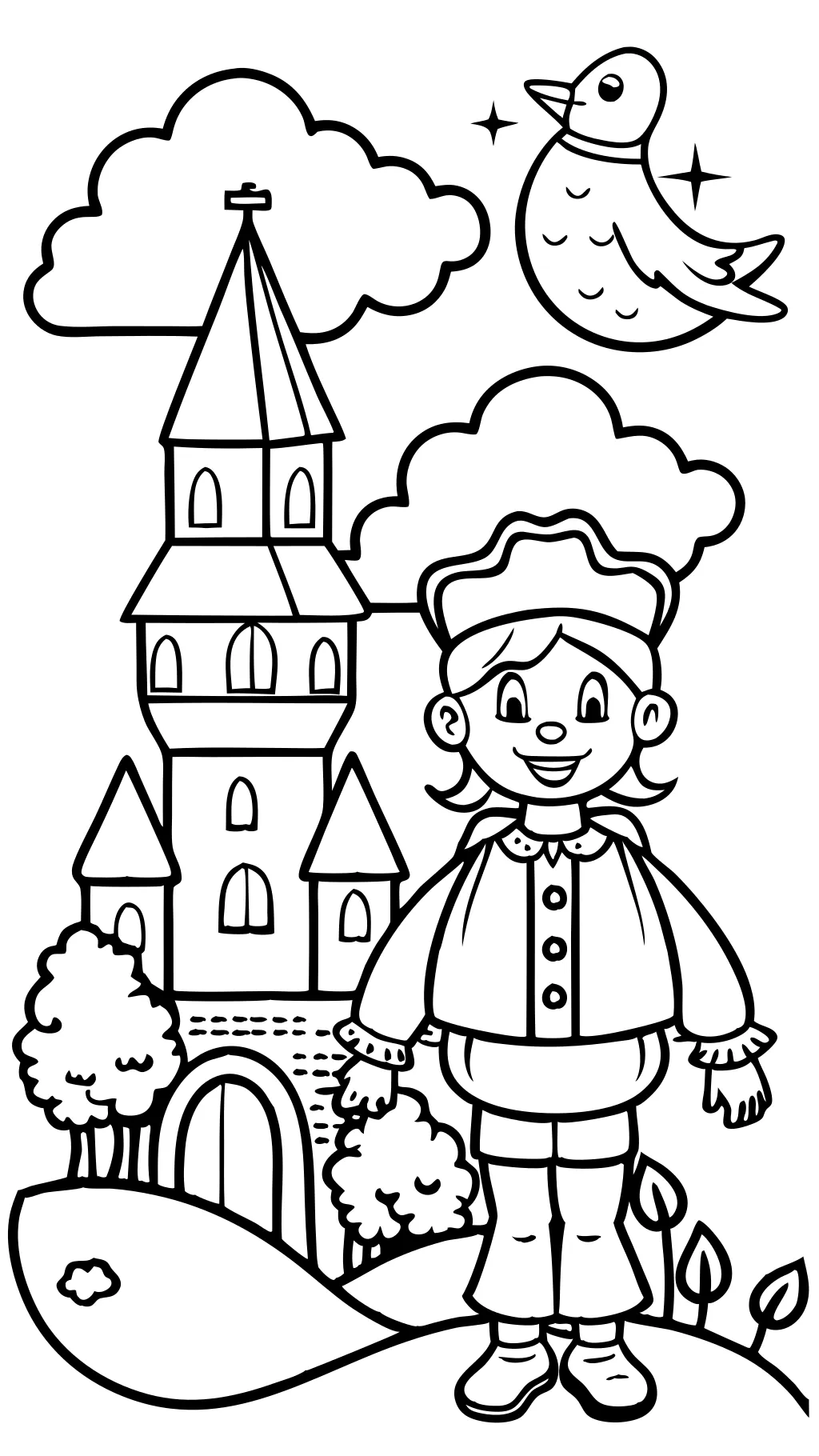 jack in the beanstalk coloring pages